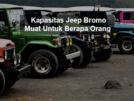 Kapasitas Jeep Bromo Muat Untuk Berapa Orang